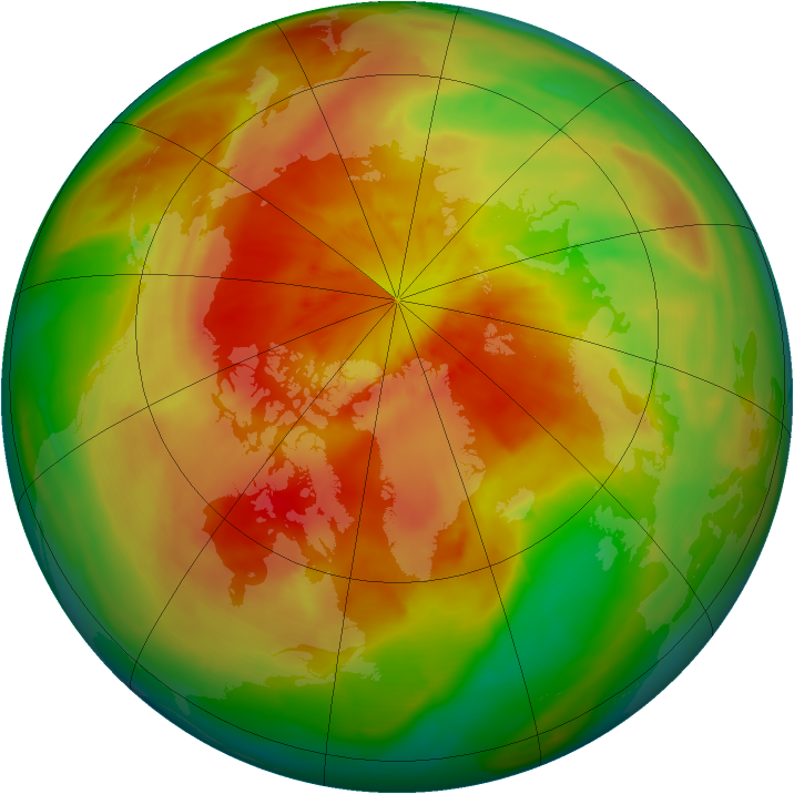 Arctic ozone map for 11 April 2014